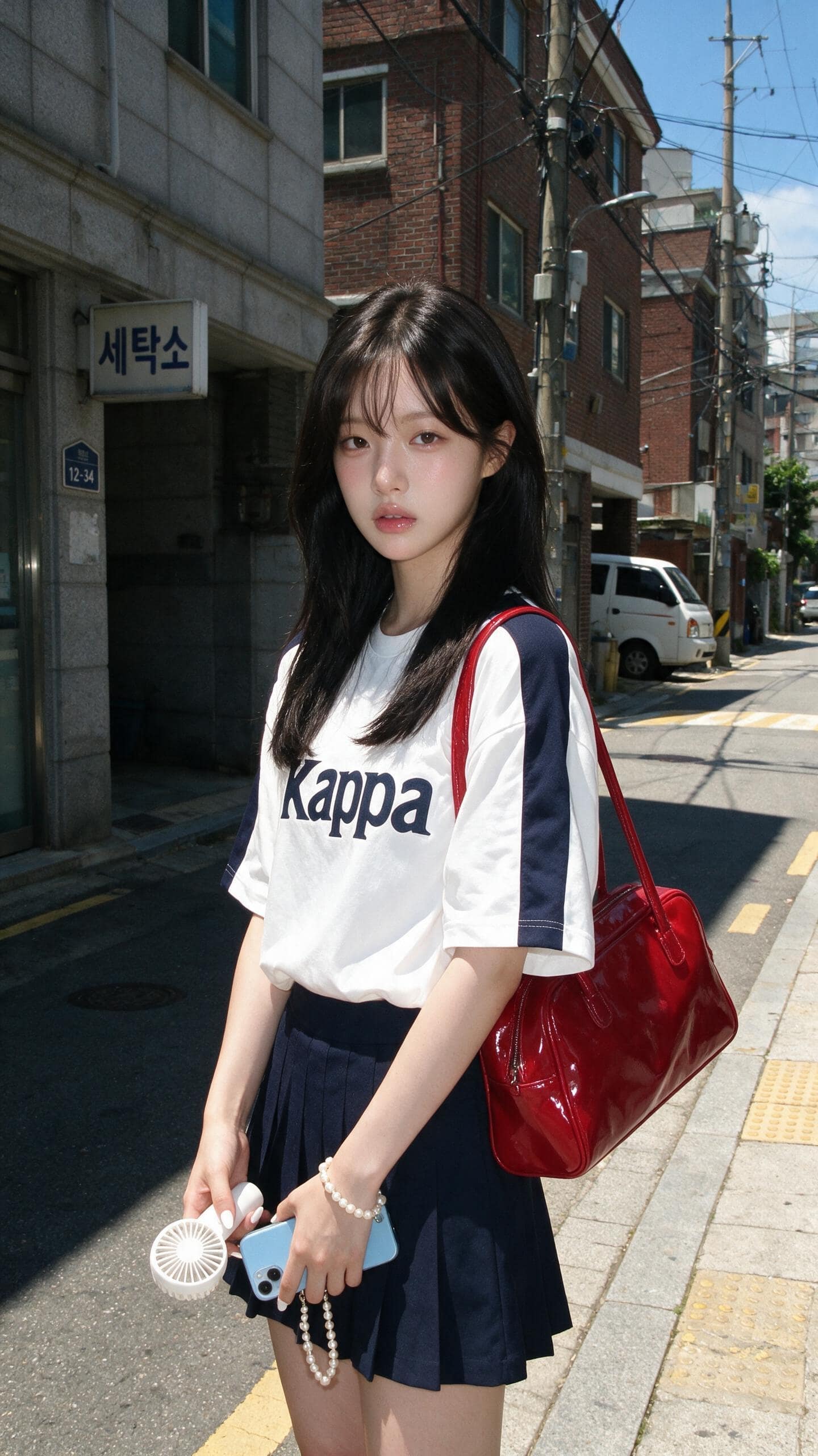 首尔街边小风扇清冷街拍