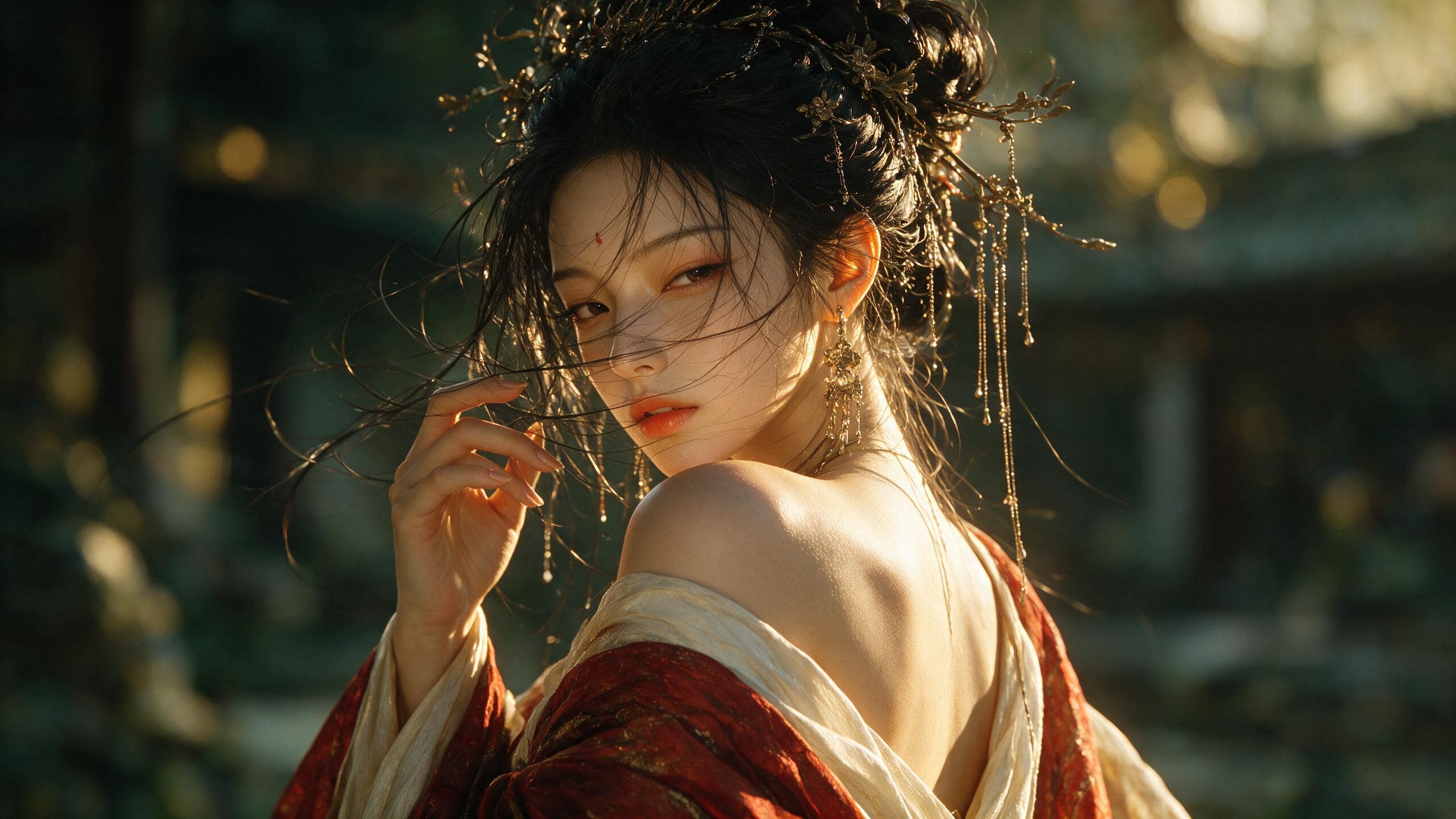 古风回眸·夕阳金 CG 美人